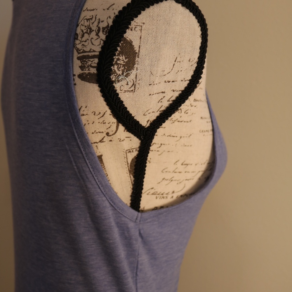 New with tags H&M blue knit jersey scoop tank top - Picture 5 of 8